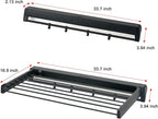 Wall Mounted Drying Rack, Aluminum Collapsible, 88 lbs Capacity, Foldable Laundry Rack for Drying Clothes (Black)