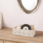 2 Pack Macrame Storage Baskets Boho Decor Basket Handmade Woven,Toilet Paper Storage Basket,Small Baskets For Organizing,Bathroom Organizers And Storage,Bathroom Counter Organizer, Ivory