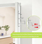 Over The Door Towel Rack, Over Door Towel Racks for Bathroom, Towel Rack with Hooks for Door Hanging, Towel Holder Over The Door Towel Bar 24Inch, Brushed Nickel