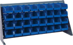 Quantum Storage Systems QBR-3619-220-32BL Ultra Bin Complete Bench Rack Package with 32 Ultra Bins, 36" x 8" x 19" , Blue