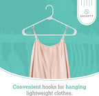 Sharpty Plastic Hangers Clothes Hangers for Clothing, Closet, Coats & Shirts - Durable & Space Saving - for Everyday Standard Use, Room Essentials & Basics - 20 Pack - White