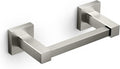 FORIOUS Toilet Paper Holder Wall Mount, Stainless Steel Rustproof Double Post Pivoting Tissue Roll Holder for Bathroom, Commercial Toilet Paper Dispenser (Brushed Nickel, Square)