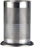 Kichvoe Stainless Steel Utensil Holder with Drain Holes for Kitchen Countertop Flatware Organizer Chopstick Tube Easy Clean 5.9X5.9X6.7 Inch