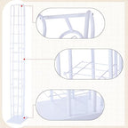 Tandefio 78" White Floor Standing Hat Rack Tower 12 Tier Hat Display Rack Cap Organizer Metal Hats Stand Hats Wigs Holder for Cap Retail Display Storage Vertically
