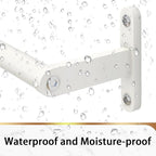 White 24 Inch Bathroom Towel Bar, Towel Racks for Bathroom Wall Mounted Hanging Bath Towels, Stainless Steel Single Towel Rod Holder