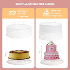 12 Inch Tall Cake Carrier Extra Large Cake Carrier with Lid and Handle