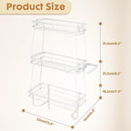 PowerKing Over The Toilet Storage Shelf, 3 Tier Bathroom Organizer Rack, No-Drill, Rust-Resistant Steel, Toilet Paper Holder for Restroom Bathroom, White