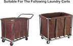 Industrial Laundry Cart Replacement Bag, Removable Waterproof Liner Bag, Waterproof High Capacity Thickened Commercial Cloth Cleaning Cart Bag, for Rolling Laundry Basket, Laundry Cart(Blue)