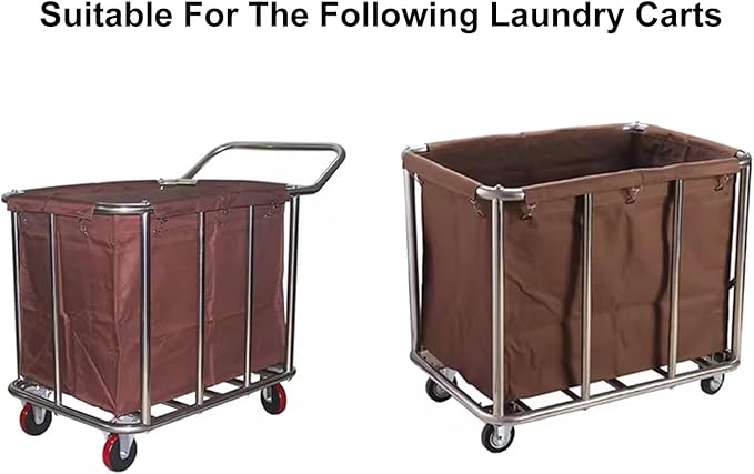 Industrial Laundry Cart Replacement Bag, Removable Waterproof Liner Bag, Waterproof High Capacity Thickened Commercial Cloth Cleaning Cart Bag, for Rolling Laundry Basket, Laundry Cart(Blue)