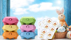 Half Dozen Egg Cartons 36 Pack, Colorful Blank Natural Pulp Egg Holder 6 Count for Chicken Eggs Reusable, Easter Color Storage Box for Holds Up to Six Container Basket Cardboard Paper, 36 Labels