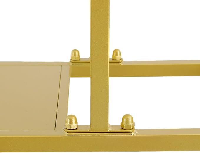 Hanging Wine Rack, 39in Heavy Duty Ceiling Mounted Wine Bottle & Glass Holder, 150lbs Load Capacity Storage Rack, for Bar, Kitchen, Restaurant, Cellar (Gold)