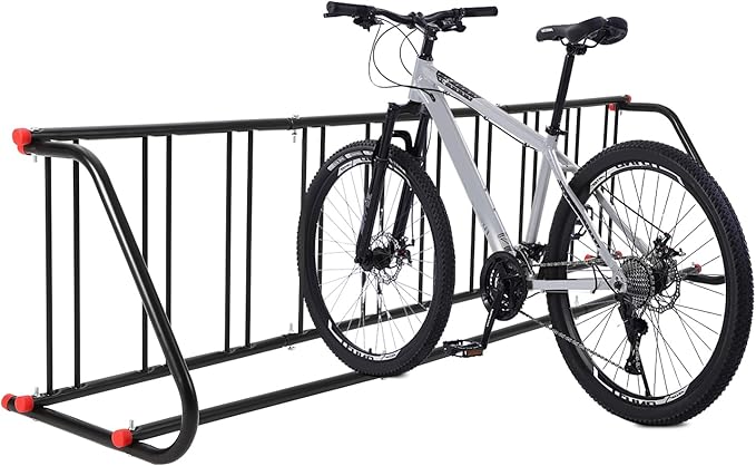 Commercial Bike Rack Outdoor, Metal Bicycle Parking Rack Stand, 10 Holders Commercial Bike Rack Garage Floor for Retail Shopping Centers, Schools, Backyards, Bike Shops(Single Side)