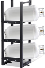 Refrigerant Tank Rack 3x30lb, Stable Refrigerant Cylinder Tank Rack, Cylinder Rack Sufficient Storage for Freon, Gases, Oxygen, Nitrogen, Acetylene