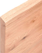 Solid Oak Wall Shelf, 15.7 inch Floating Square Shelves with Live Edge, Rustic Wood Display Shelf for Bathroom, Living Room, Kitchen Wall Decor