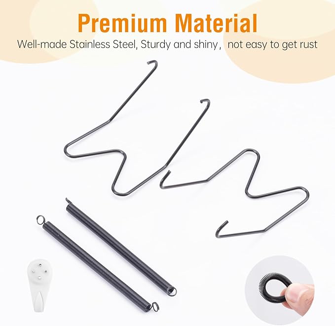 2 Pack Plate Hangers for The Wall, Suitable for 12-16 inch Art Plate, Stainless Steel Invisible Heavy Duty Wire Plate Holder with Wall Hooks, Plate Hangers for Displaying Plates, Platter, Dish, Black