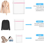 Upgraded Coarse Mesh Laundry Bag - Wash Delicate Lingerie, Garment & Shoe Storage, Travel Essentials - Durable & Breathable，4Pcs, MIAETFH