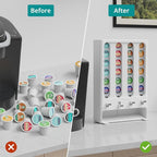 K Cup Holder Creative Coffee Pods Storage Stand Vending-Style K Pod Dispenser K Cup Organizer for 28 Pods