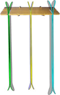 Grassracks Bamboo or Birch Wood Vertical Ski Storage Rack for 1 to 3 Pairs of Skis Vercules Trip (3 Pairs of Skis)