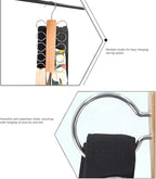 Yinhing 10 Hook Scarf Hanger, Wood Multi Functional Organizer for Scarves Ties Belts, with Smooth Edges and Resilient Design