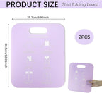 2Pcs Shirt Folding Board, Portable Clothes Folder, Plastic Laundry Folders for Travel