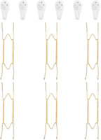 Bilillo 6 Pack Plate Hangers for the Wall, Suitable for 10-14 inch Art Plate, Stainless Steel Invisible Heavy Duty Wire Plate Holder with Wall Hooks, Plate Hangers for Displaying Plates, Platter, Dish