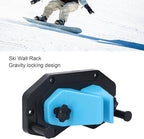 Ski Wall Rack Locking, Ski Wall Holder for Snowboard, Space Saving ABS Ski Storage Rack with Access Arms, for Home Garage Ski Gear Organization