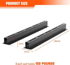 TORACK Garage Ceiling Bin Storage Rack, Overhead Tote Storage Rail System Heavy Duty Adjustable Tote Slide Rails(for 3 Bins, Bins are not included)