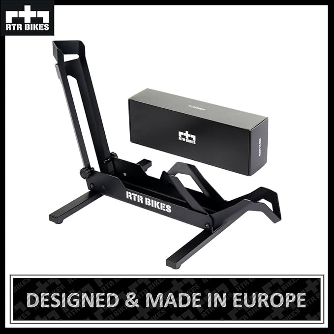Brutus Professional Bike Floor Stand – Heavy Duty Steel Rack for E-Bikes & MTB up to 66 lbs (30kg) – Fits 26-29" Wheels & Tires up to 2.8" – Garage Storage & Wash