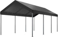 Shintenchi 10x20ft Heavy Duty Carport with UV&Wind Resistant Canopy,Portable Carport Garage Shelter with Stable Powder-Coated Steel Frame,Outdoor Carports for Car,Bike,Camp,Storage(Grey)