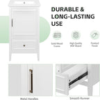 20 in Small Bathroom Vanity with Sink,Solid Wood Modern Single Bathroom Sink Cabinet with Soft Closing Door and Drawer,Freestanding White