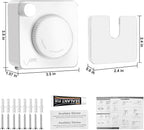 15.7Ft Retractable Clothesline Indoor is Also an Anti-sag Retractable Clothesline Outdoor,Stainless Steel Wire Laundry line Retractable for Drying Clothes ，with 12 Clip (White)