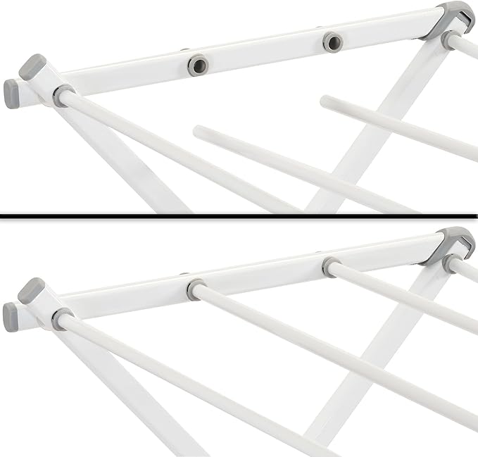 Household Essentials White 5119-1 Indoor Metal Clothes Drying Rack for Laundry