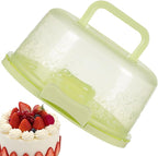 Cake Carrier With Lid And Handle, Round Cake Containers For 10 Inch Cakes, Cupcake Holder, Dustproof, Pie Keeper, Portable Cupcakes Transport Container For Cakes Pie Muffin Pizza Desserts