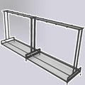 1 2 3 4 5 6 8 9 10 Pair Ski Storage Rack for Organize, Indoor Ski Board Stand for Garage/Basement/Shed, Floor Standing Longboard Carrier Wheels(Holds 20 pcs(10 Pair))