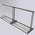 1 2 3 4 5 6 8 9 10 Pair Ski Storage Rack for Organize, Indoor Ski Board Stand for Garage/Basement/Shed, Floor Standing Longboard Carrier Wheels(Holds 20 pcs(10 Pair))