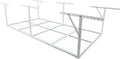 4 X 8 FT Garage Ceiling Storage Racks, Heavy Duty Overhead Garage Storages Rack with Adjustable Hight, Metal Hanging Garages Storage Rack with Support Rod, 22''- 40" Adjustable, 600 LBS (White, 4x8FT)