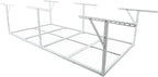 4 X 8 FT Garage Ceiling Storage Racks, Heavy Duty Overhead Garage Storages Rack with Adjustable Hight, Metal Hanging Garages Storage Rack with Support Rod, 22''- 40" Adjustable, 600 LBS (White, 4x8FT)