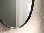 Kohler 35571-BNL Verdera® Bathroom Medicine Cabinet with Mirror, Oval Design, Mirrored Interior, Adjustable Glass Shelves, Rustproof Aluminum, 24 in. W x 34 in. H, Brushed Nickel