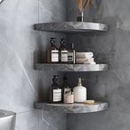 9'' x 9'' x 0.75 Thickness Premium Marble Corner Shelves for Bathroom Wall