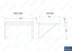 AmGood 24" Long X 18" Deep Stainless Steel Wall Shelf | NSF Certified | Appliance & Equipment Metal Shelving | Kitchen, Restaurant, Garage, Laundry, Utility Room