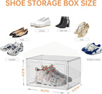 Magnetic Acrylic Clear Shoe Boxes – 360° Transparent Stackable Sneaker Storage & Organizer Box, Professional Shoe Display Case & Multipurpose Storage Bin for Closet (10pcs)