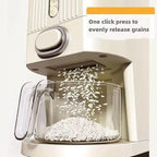 IEEK Rice Dispenser and Grain Container Storage with Lid,Rice Container with Measuring Cup,Moisture Proof Household Cereal Dispenser Bucket for Kitchen Soybean Corn Oatmeal,12Lbs