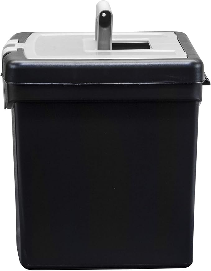 Storex 61504B02C Portable File Box with XL Lid, 11 x 13-1/2 x 11 Inches, Black (Pack of 3)