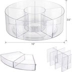 Acrylic Pen Marker Organizer for Desk, 360-Degree Rotating Pencil Holder Crayon Art Supplies Storage Organizer, 6 Slots Clear Large Capcaity Spinning Caddy for Home Office School Kids
