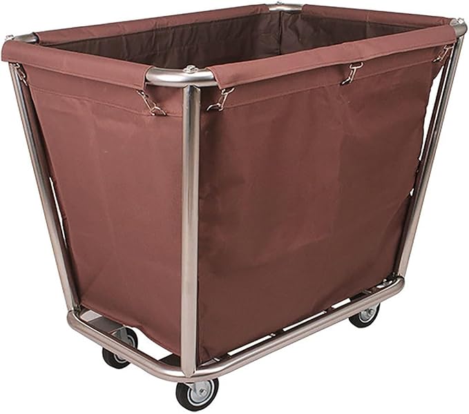 Rolling Laundry Cart with Waterproof Liner Bag, Removable Thick Oxford Cloth Storage Bags for Commercial and Home Use