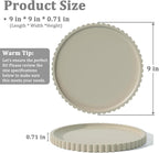 Silicone Bathroom Countertop and Vanity Tray, Round Silicone Bathroom Tray, Modern Bathroom Decor, Coffee Table Decor, Decorative Tray for Candle, Perfume, Plants (Khaki, 9 inch)