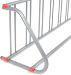 Global Industrial 111" L Single-Sided Grid Bike Rack, 9-Bike Capacity, Powder Coated Steel, Gray, Commercial Bike Rack for Stores, Parks, Schools and More