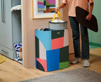 Joseph Joseph Tota 90 liter/23.8 gallon Laundry Hamper Separation Basket with lid, 2 Removable Washing Bags with Handles - Multicolor