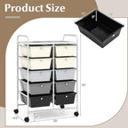 RELAX4LIFE Rolling Storage Cart with 10 Drawers - Craft Storage Cart with Lockable Wheels,Utility Cart, Art Cart Organizer for Crafting Storage, Studio, Office, Home, School Rolling Drawer Cart