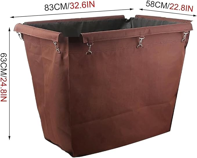 Large Rolling Laundry Cart for Commercial/Home, Replacement Laundry Cart Liner Bag, Removable Waterproof Liner Bag, Large Waterproof Thick Oxford Cloth Bags for Storage Cart(Brown-a)